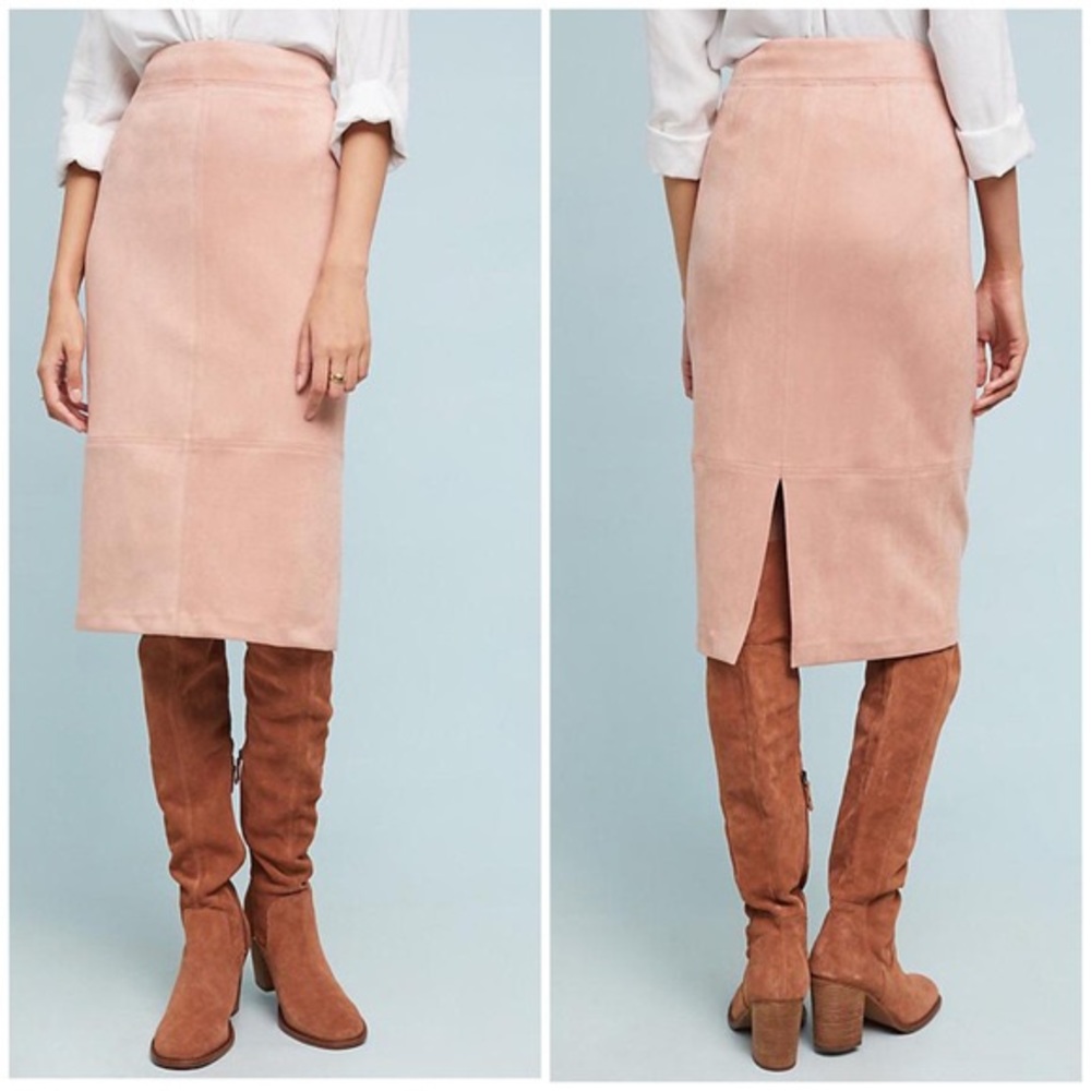 NWOT Akemi + Kim Anthro Suede Skirt